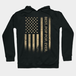 Best Poppop Ever American USA Grunge Flag Father's Day Hoodie